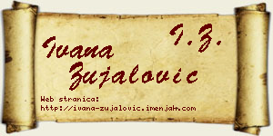 Ivana Zujalović vizit kartica